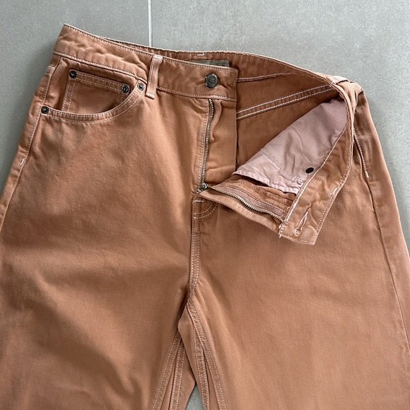 Topshop Moto wide leg, cropped jeans size 30 in camel color - Picture 5 of 7